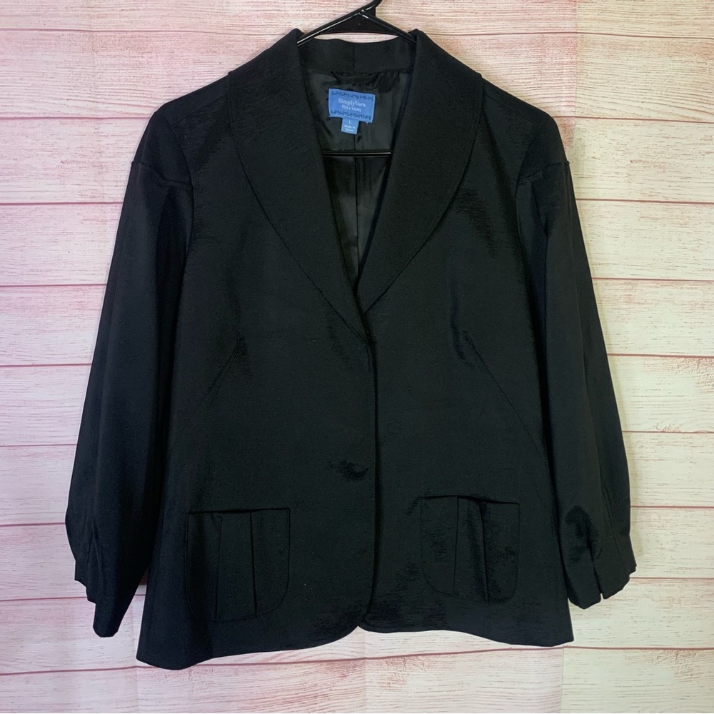 Simply Vera Vera Wang Black Blazer Size Large